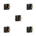 thumbnail image 2 of Monstrate Ganchos Sin perforación Perchero montado en la pared Paraguas Soporte para colgar antideslizante Sala de estar Pasillo Negro Oro 1 oro negro 1 gancho 5Conjunto, 2 of 6