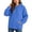 Blue, variant on Hueoook Womens Hoodies Pullover Trendy Pullover Loose Long Sleeve Hoodie Casual Button-Front Pullover Top Blue M