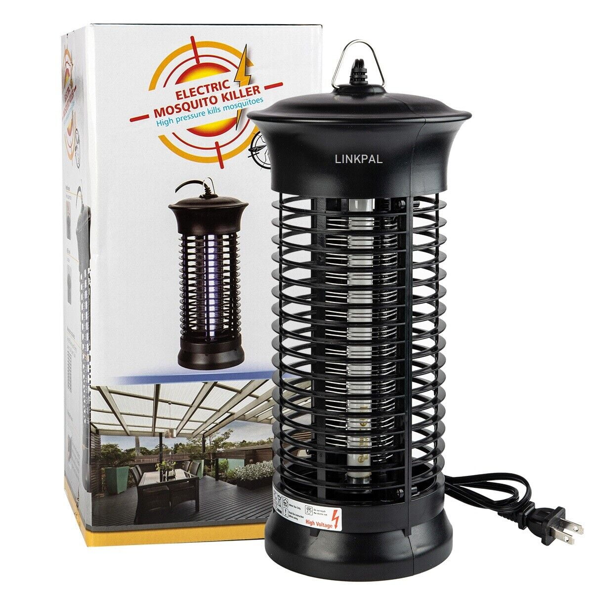 Electric Fly Bug Zapper Mosquito Insect Killer LED Light Trap Pest Control Lamp Black