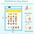 thumbnail image 2 of 30-Pack Reusable Dry Erase Storage Pouches with Marker Holder & Hanging Hole, 10 Assorted Colors (3 Each), 10x14 Inch Transparent PVC Protective Sleeves for School Documents, Worksheets, Tickets, and, 2 of 6