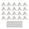 thumbnail image 4 of EeaseMX 20 piezas de patas de caja antiguas, patas de metal para caja, patas de madera para joyero con tornillos, 4 of 8