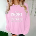 thumbnail image 5 of Jinhomg Womens Oversized Boyfriend Sweatshirt 2025 Trendy Letter Print Y2K Tops Casual Comfy Long Sleeve Drop Shoulder Pullover Daily Wear Pink XXL, 5 of 6