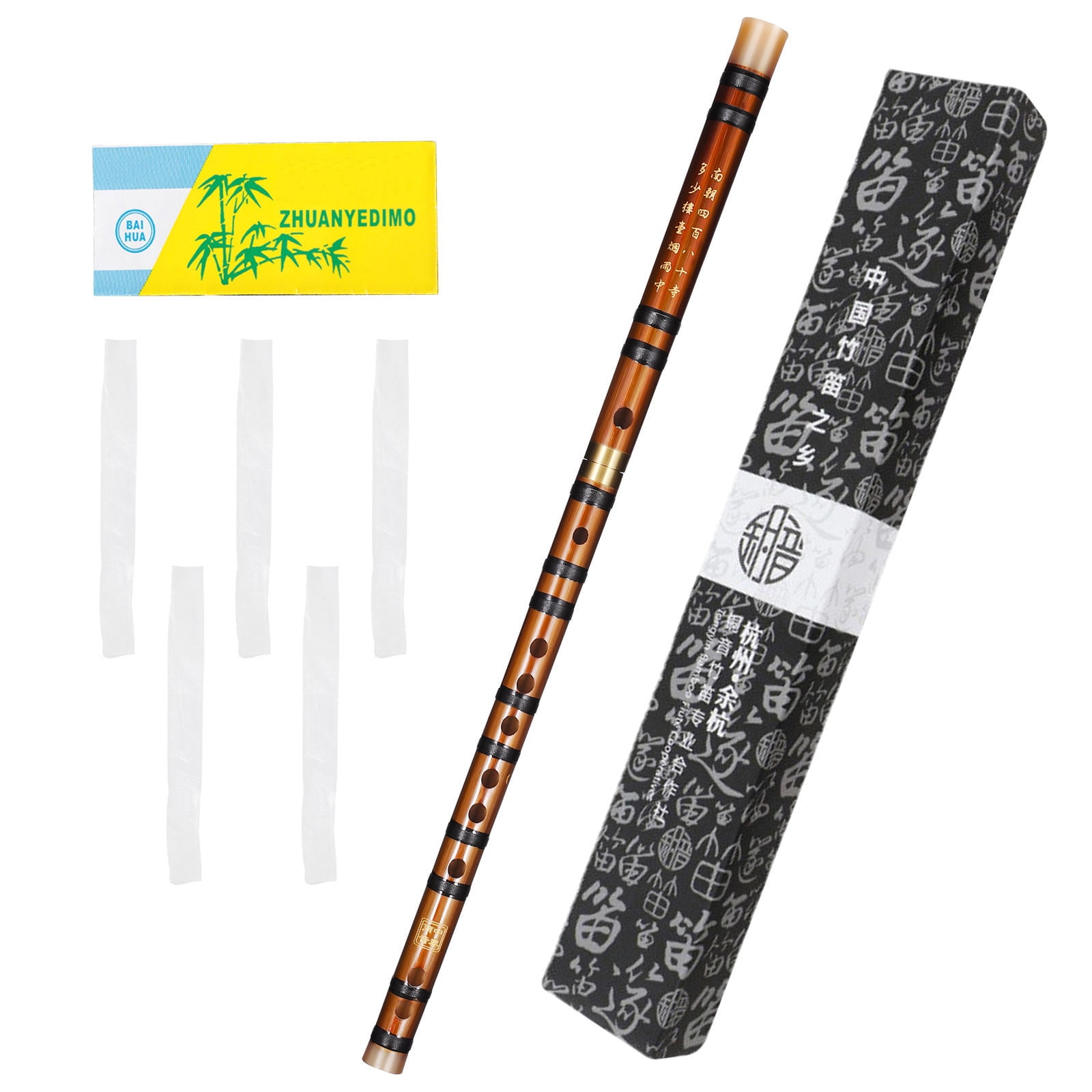 BESTYASH Traditional Chinese Style Beginner Flute for Early Music Education - 1 Set Introductory Musical Instrument