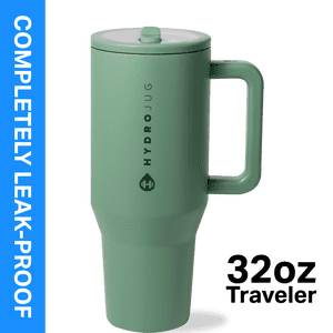 HydroJug Traveler 32 oz Insulated Water Bottle with Flip Straw