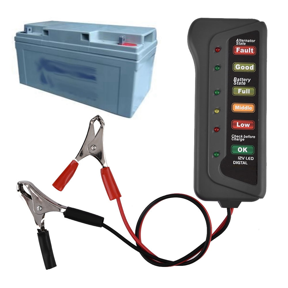 Cergrey 12V Car Motorcycle Battery Load Tester Analyzer Alternator