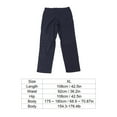 thumbnail image 4 of Men Skinny Pants Tapered Cuff Slim Fit Pure Color Casual Fashion Comfy Slacks for Outdoor Dark Blue XL, 4 of 7