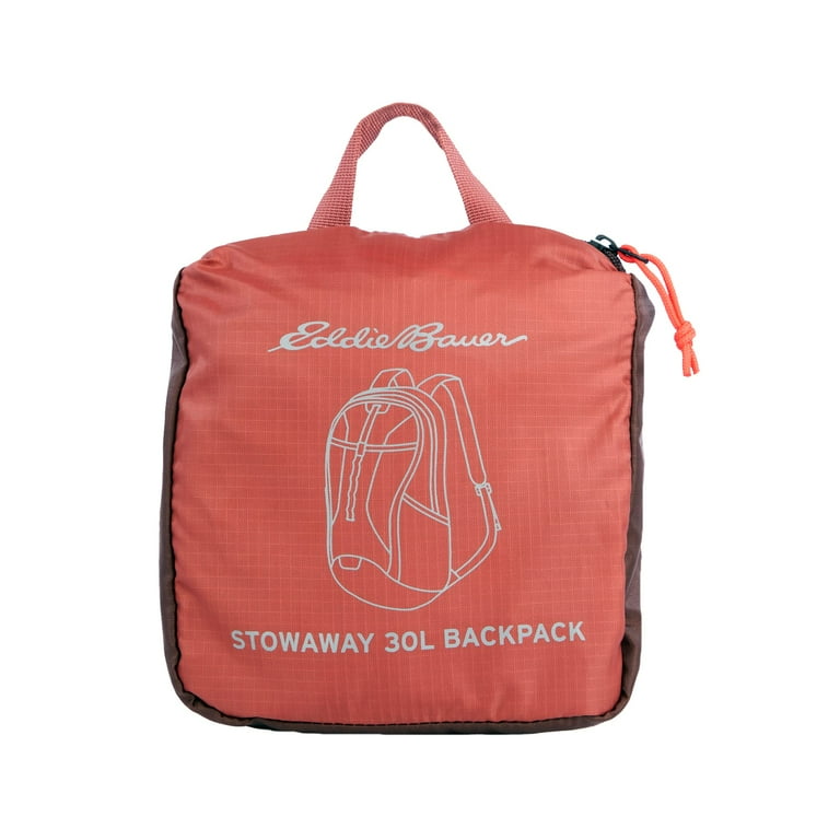 Eddie Bauer Stowaway Packable Backpack Made from Ripstop Polyester Maroon 20L Walmart