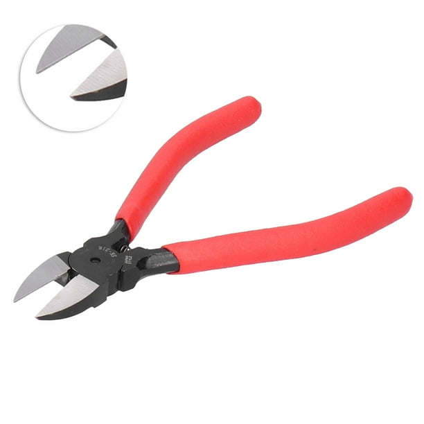 Alicates de corte diagonal de acero al cromo vanadio con resorte de rebote, herramienta para cortar cables eléctricos de 5 pulgadas