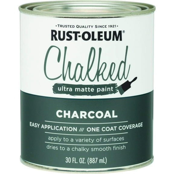 Rustoleum 285144 30 Oz Charcoal Chalked Ultra Matte Paint