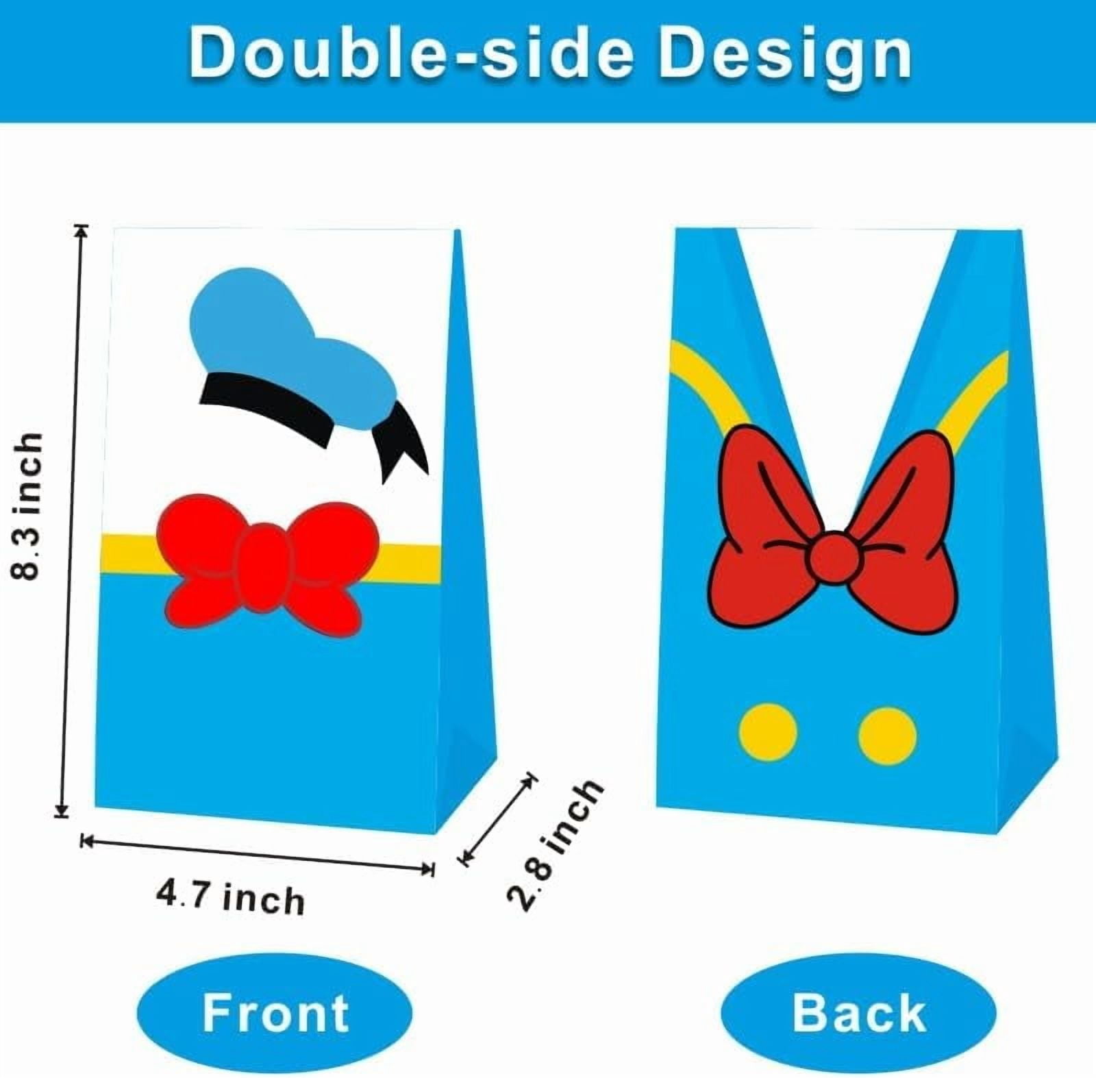 YAHAFEPY Duck Goodie Gift Handle Bag 20PCS , Blue Red Baby Shower Birthday Gender Reveal Party Paper Take Out Treat Candy Bags for Baby Boy Birthday Decorations