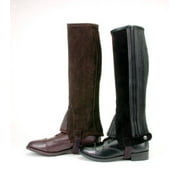 Tough1 Suede Leather Half Chaps Large Black