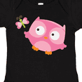 thumbnail image 4 of Inktastic Pink Owl and Butterfly Girls Baby Bodysuit, 4 of 5