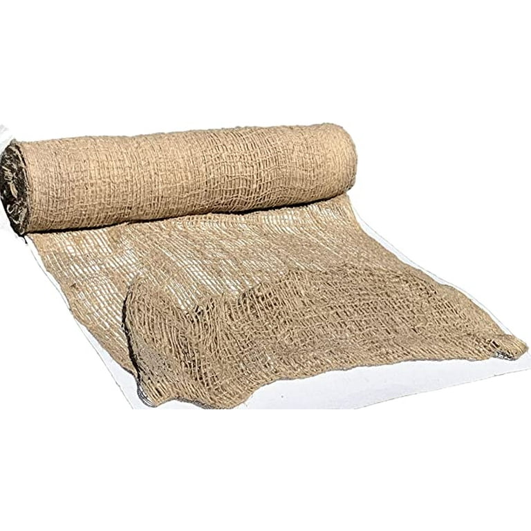 Burlap Netting Slope Soil Saver Roll 225 ft Long x 48 inch Wide, 900 sq-ft Covering - Great for Gardening, Construction and Erosion Control