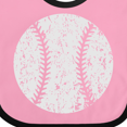 thumbnail image 4 of Inktastic Distressed Baseball in White Boys or Girls Baby Bib, 4 of 4