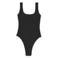 thumbnail image 2 of Traje de baño sexy para mujer, con espalda baja y almohadillas para el pecho, control de abdomen, tanga de baño. Negro, 2 of 4