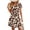 Brown, variant on Summer Dresses for Women V-Neck A-Line Swing Knee Length Midi Dress Spring Short Sleeve Sundress with Pockets