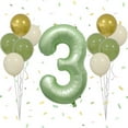 thumbnail image 6 of SLYNSHome Number Balloon,Big Green 3 Balloon Number Large Foil Helium Number Balloons 0-9 Digital Balloons for Birthday Party Celebration Decorations Supplies Wedding Anniversary, 6 of 7