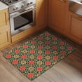 thumbnail image 2 of 2x3 Ft Entryway Area Rug, Red Turquoise Kitchen Rug Runner Washable Floor Mat, Morocco Modern Geometric Ethnic Art Non Slip Indoor Door Mat Throw Carpet for Bathroom Living Room Bedroom, 2 of 8