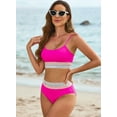 thumbnail image 3 of Eytino Women High Waisted Bikini Set Two Piece Swimsuit Sexy Swimwear Pink M, 3 of 14