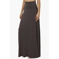 thumbnail image 3 of TheMogan Women's PLUS Casual Draped Jersey Foldable Waist Relaxed Long Maxi Skirt, 3 of 7