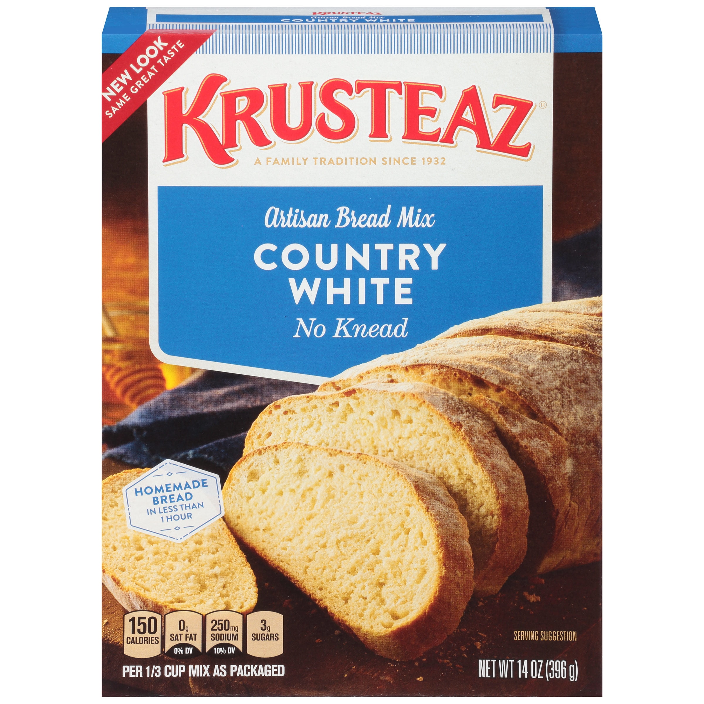 Krusteaz® No Knead Country White Artisan Bread Mix 14 oz. Box - Walmart.com