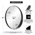 thumbnail image 4 of Open Box 30 Inch Circle Mirror 3 In Deep w/ Stainless Steel Metal Frame, Black, 4 of 9