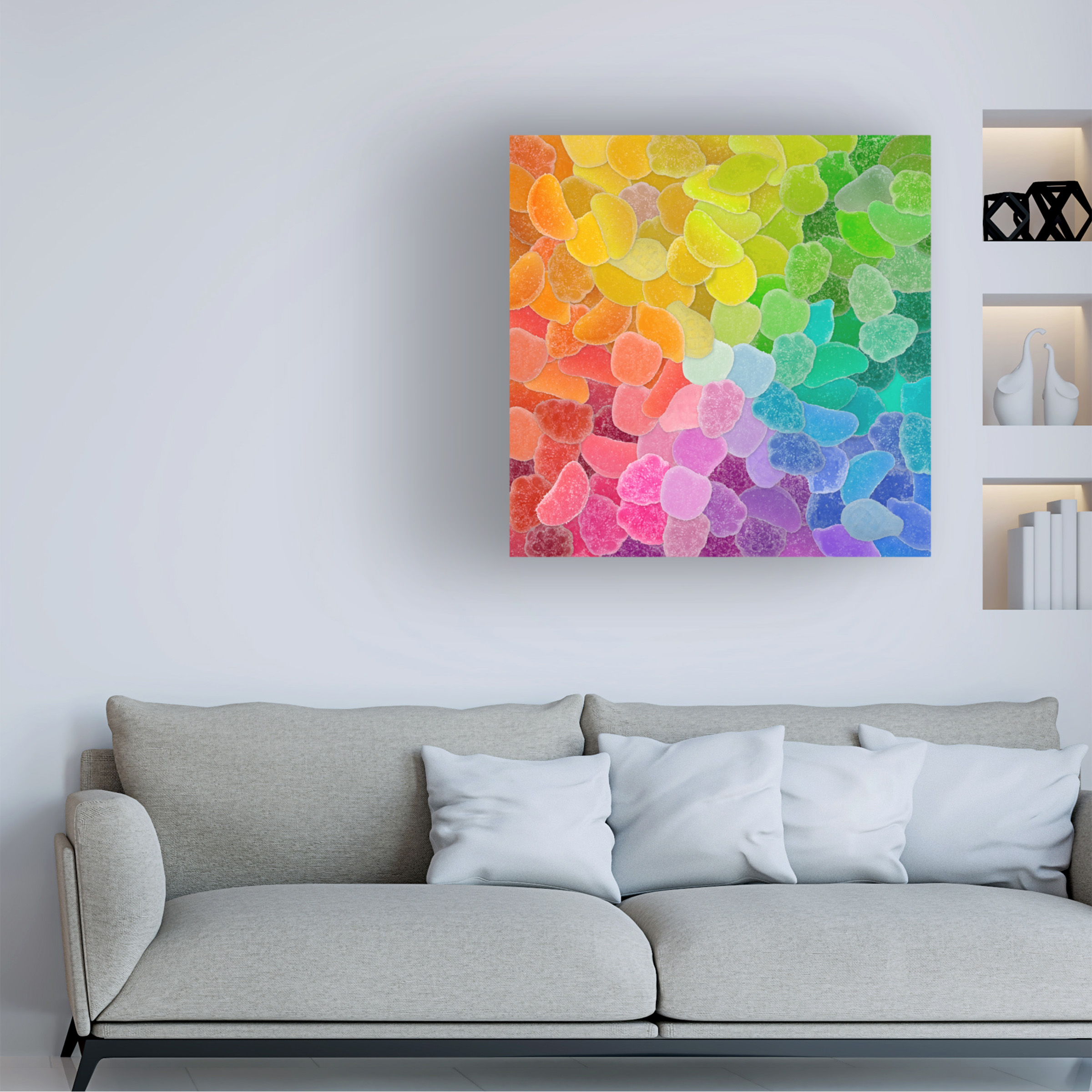 Cora Niele 'Rainbow Candy Pile' Canvas Art