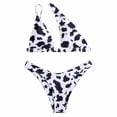 thumbnail image 2 of Neinkie 2 Pcs/Set Bikini Set One Shoulder Soft Hollow Out Sexy Summer Bathing Suit for Beach, 2 of 7