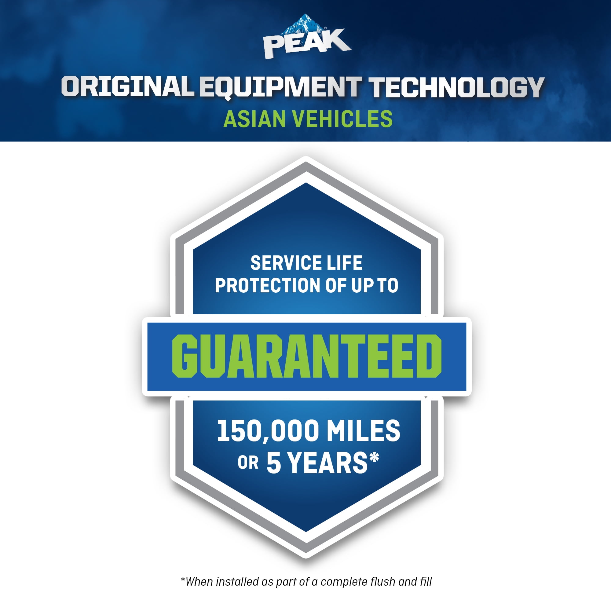 PEAK® OEM Technology Antifreeze Coolant for Asian Vehicles Green in