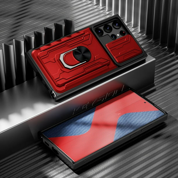 KEYSION-funda a prueba de golpes para Samsung S22 Ultra, 5G, S23 +, S21 FE, Note 20, bolsa de tarjeta, protección de cámara, funda de teléfono para Galaxy A54, A14 Fivean unisex