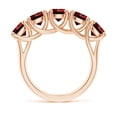 thumbnail image 2 of ANGARA Lab Grown 3.75 Ct Half Eternity Five Stone Ruby Wedding Band for Women in 14K Rose Gold (Size-5.5mm) | July Birthstone, Birthday, Anniversary, Jewelry Gift for Women | Lab-Grown Ruby Ring, 2 of 8