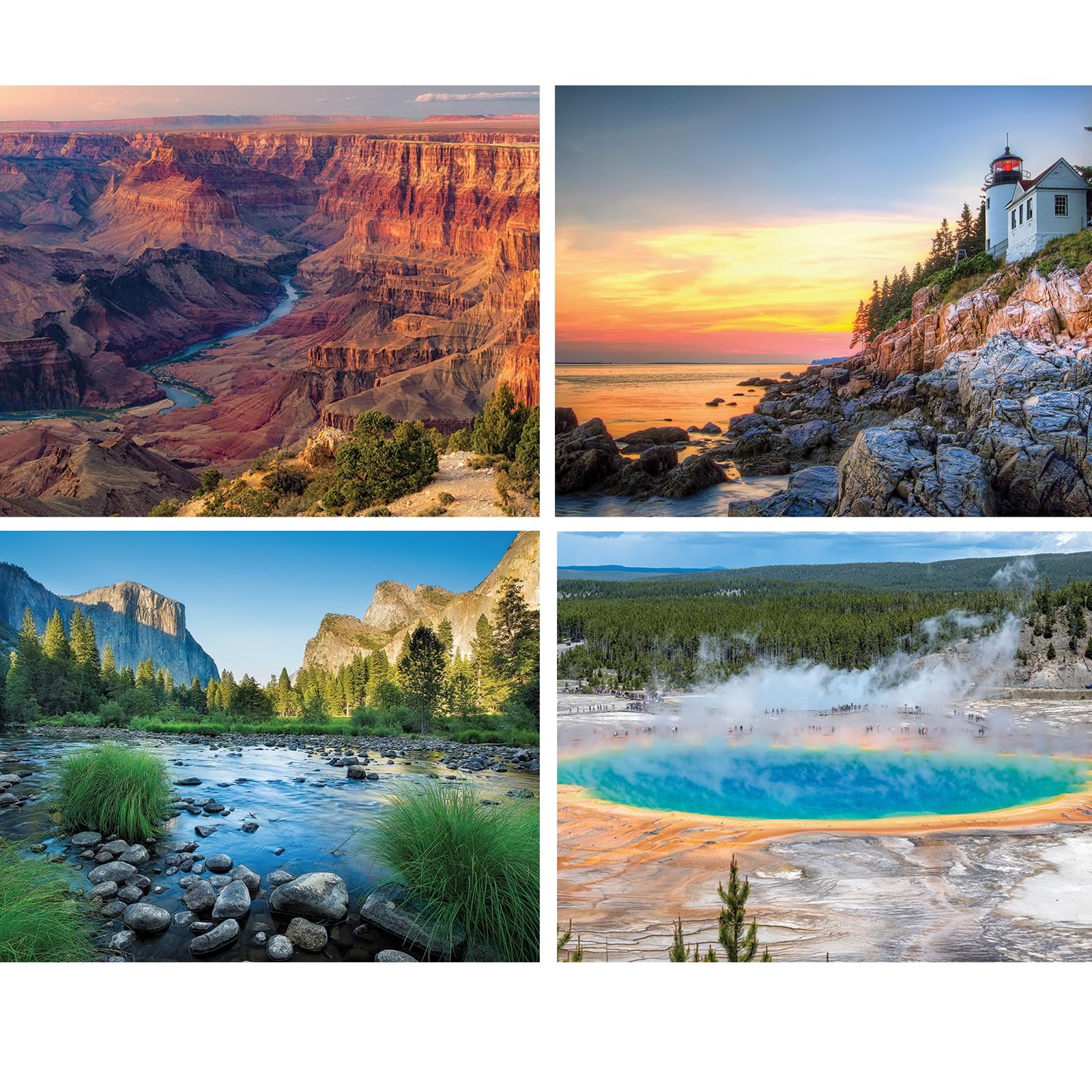 Bits and Pieces Set of 4 300 Piece Jigsaw Puzzles for Adults "America the Beautiful" 16" x 20"