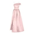 thumbnail image 4 of DailyTrove Women's Strapless Satin Ball Gown, Full Skirt, Formal Event & Prom Wear, Elegant Fit, 4 of 6