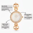 thumbnail image 5 of Titan Raga Mother of Pearl Rose Off-White Dial & Gold Band Womens Analog Watch With Metal Strap-NS2539WM03, 5 of 8