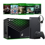 Xbox Series X Console Bundle - Flagship Xbox 1TB SSD Black Gaming Console and Wireless Controller with Five Games and Xbox Chat Headset