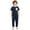 Navy Blue, variant on Boys Short Sleeve Zip Back Jumpsuit Special Needs Anti-Strip Romper Adaptive Clothing for Children Black 16