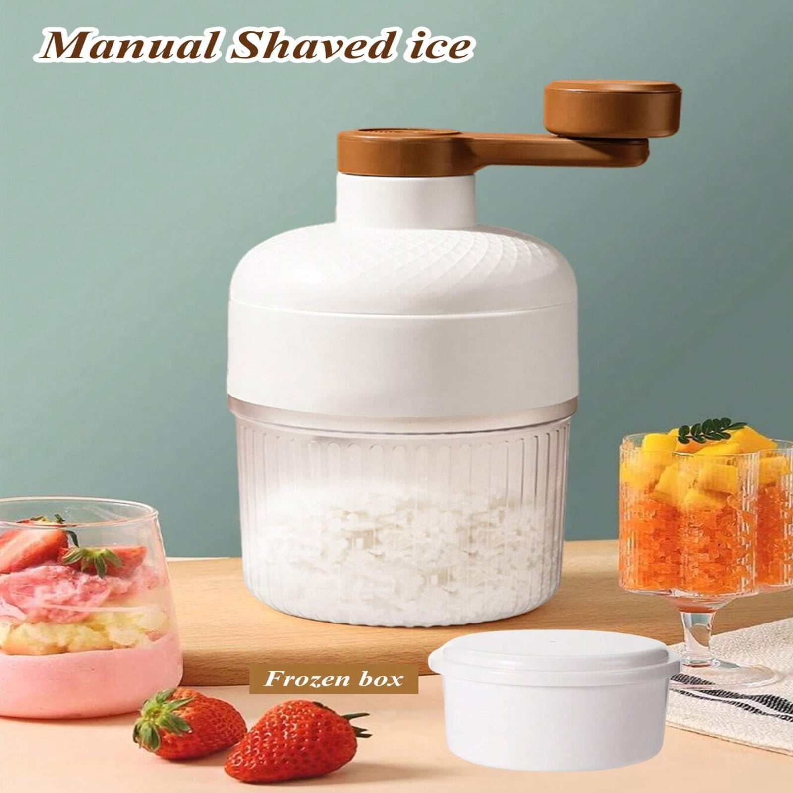 StlyGar Ice Maker Manual Ice Crusher,Snow Cone Machine Household Mini Portable Ice Shaver for Snow Cone