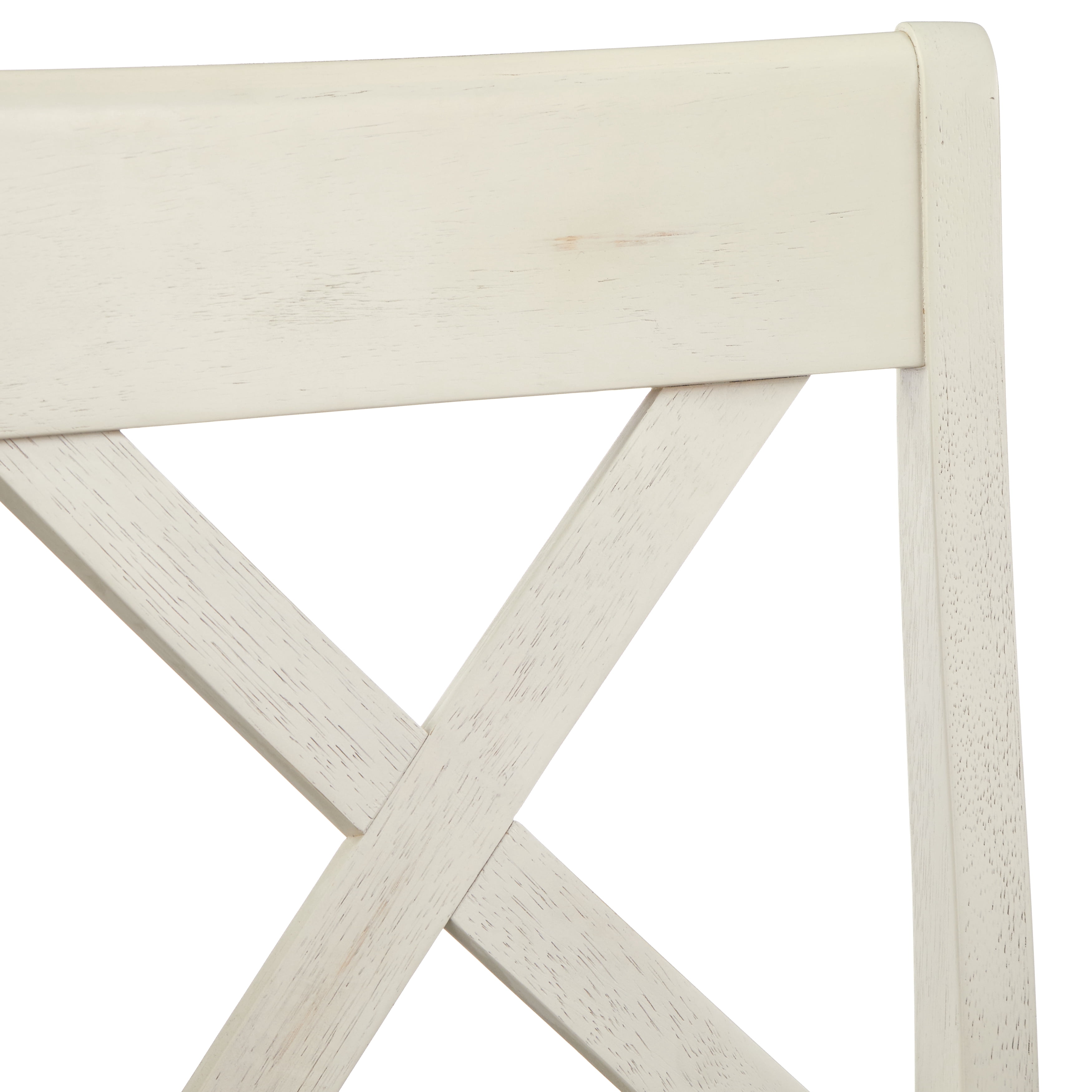 Lifestorey Montreal Crossback Counter Height Stools - Set of 2, Modern Farmhouse Design