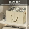 thumbnail image 4 of Aokeyee Shoe Storage Organizer for Closet, 2 Pack Shoe Box Storage Containers with Clear Cover and Reinforced Handles, Fits 16-32 Pairs, Beige, 4 of 7