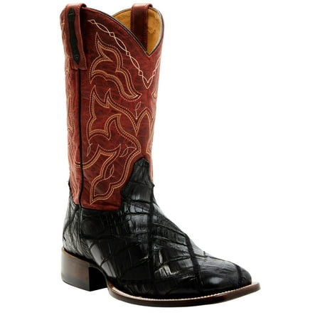 

Cody James Men s Exotic Caiman Western Boot Broad Square Toe Red 8.5 D(M) US
