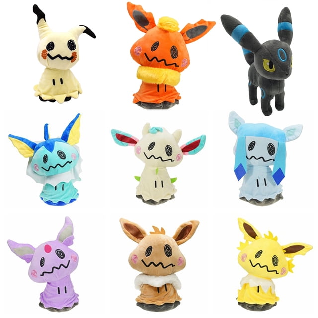 Muñeco de peluche Kawaii Mimikyu Eevee Pokemon Pikachu, juguetes de peluche, lindo elfo, Anime, derivaciones, regalo de Navidad para niños
