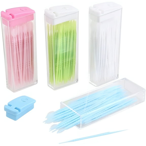RAGUPEL Soft Bristles Interdental Toothpicks,Safe Food Debris Remover With Gum Stimulating Features,200 Pcs,Multicolor,Designed For On-the-go Use