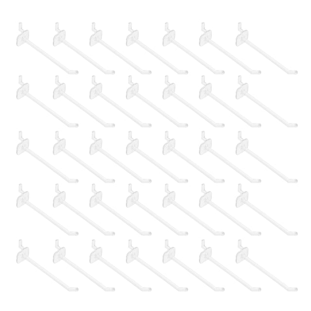 Raindrops 50Pcs Clear Hooks for Pegboard Versatile Organizer for Showrooms and Workshops