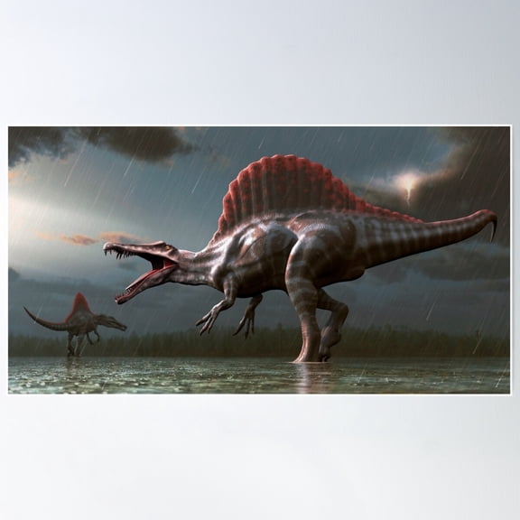 Spinosaurus Poster Wall Art, Modern Wall Decor For Living Room Bedroom, 8x12 UNFRAMED