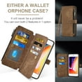 thumbnail image 4 of Compatible with iPhone 7/8/SE 2020/2022 Wallet Phone Case and Screen Protector Flip Card Holder Cell Cover for iPhone7 iPhone8 7s 8s i SE2020 SE2022 2/2nd/3/3rd Generation SE2 SE3 7SE 8SE Brown, 4 of 7