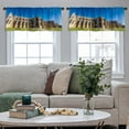 thumbnail image 4 of LALILO Kitchen Curtain Valance Castle London United Rod Pocket Window Curtain 52"x 18" Set of 2, 4 of 7