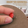 thumbnail image 7 of Uxcell 100Pcs Upholstery Twist Pins Headliner Bed Pins Furniture for Bed Armrest Slipcovers Skirt Bed Skirts Fabric SofaRed Rose 0.63x0.55 inch, 7 of 7