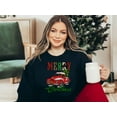 thumbnail image 6 of Merry Christmas Red Truck Cow Leopard Buffalo Print Sweatshirt, Christmas Sweater, 6 of 11