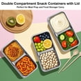 thumbnail image 3 of Hotbird Reusable Stainless Steel Snack Containers with Lids for Kids Todder Adults Double Compartment Grab and Go Food Storage Snackle Box Container,16 oz, 4 Pack, BPA Free, 3 of 7
