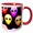 Red/White, variant on 3drose, Aliens, 11oz Two-tone Yellow Mug